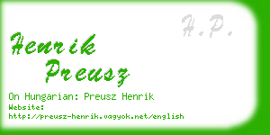 henrik preusz business card